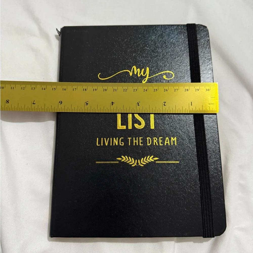 Black Bucket List Journal with Gold Accents Peter pauper press